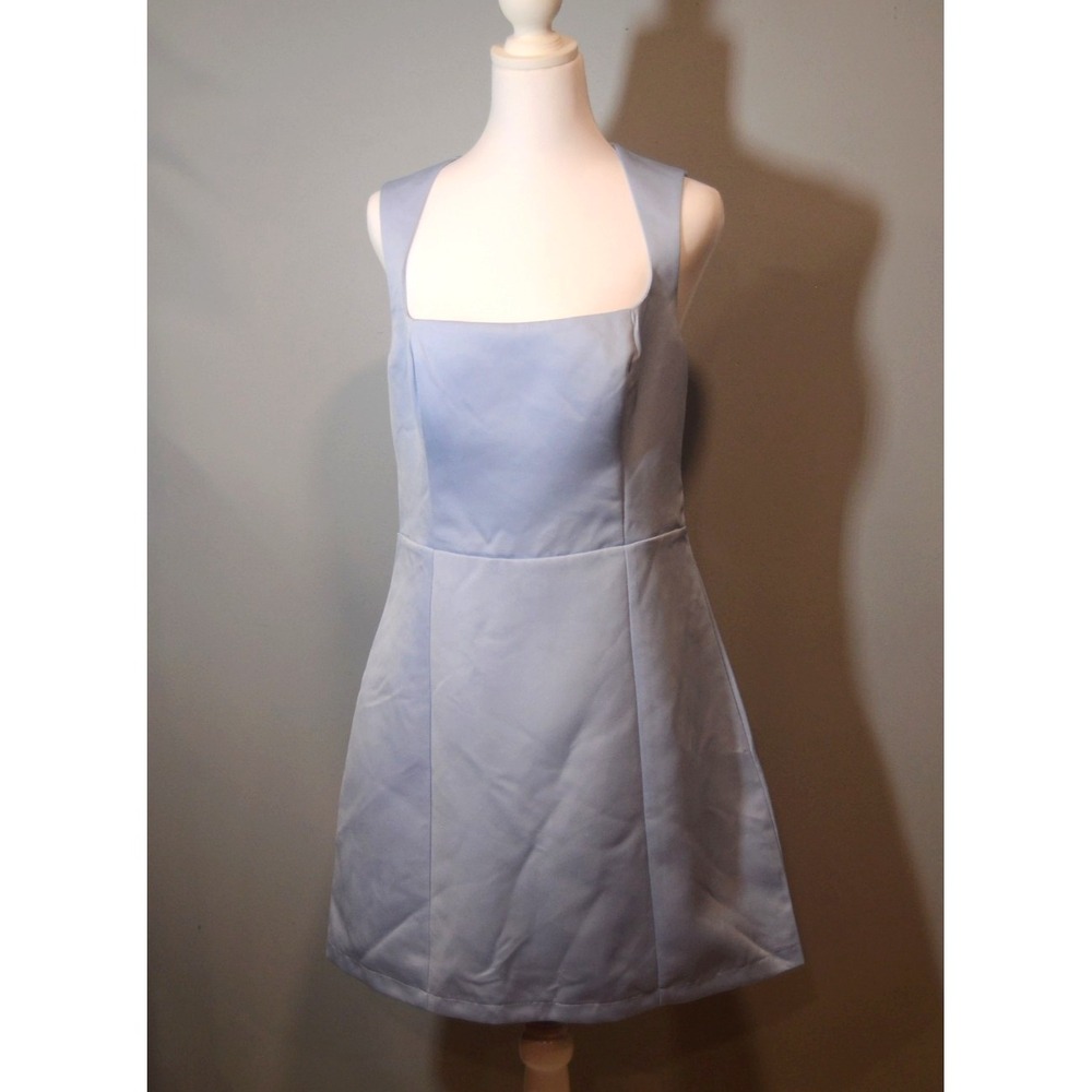 Lulus Size L Light Blue A-Line Mini Dress Open Back Semi-Formal HOCO